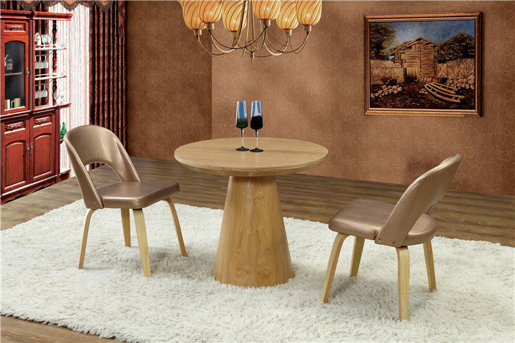 Round Solid Wood Restauant Furniture Set Dining Table (FOH-BCA50)