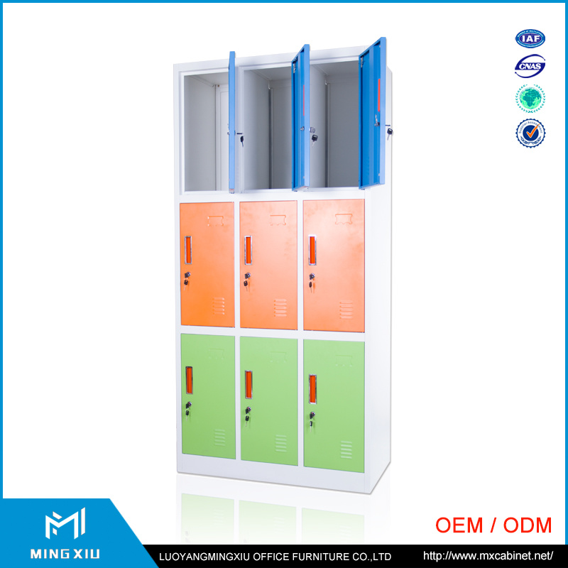 Luoyang Mingxiu Steel Cabinet /Office Furniture 9 Doors Metal Cabinet