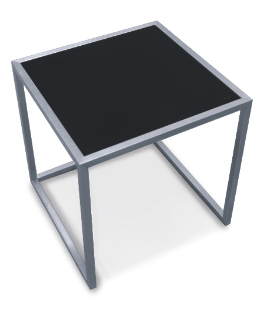 Black Glass Square Coffee Table