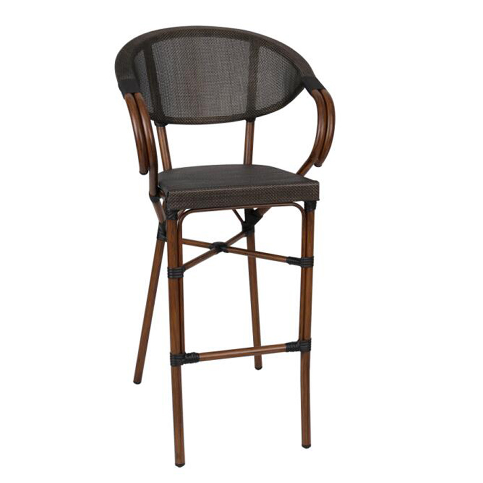 Wal-Mart Supplies Outdoor Coffee Aluminum Textilene Restaurant Barstools (BC-07023-BH)