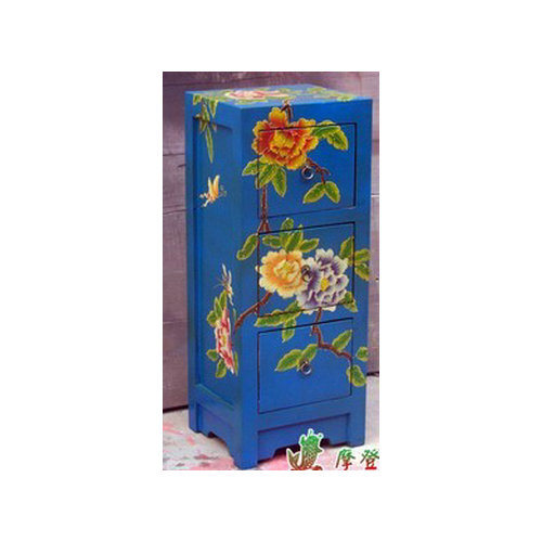 Antique Painted Chinese Small CD Cabinet Lwb707