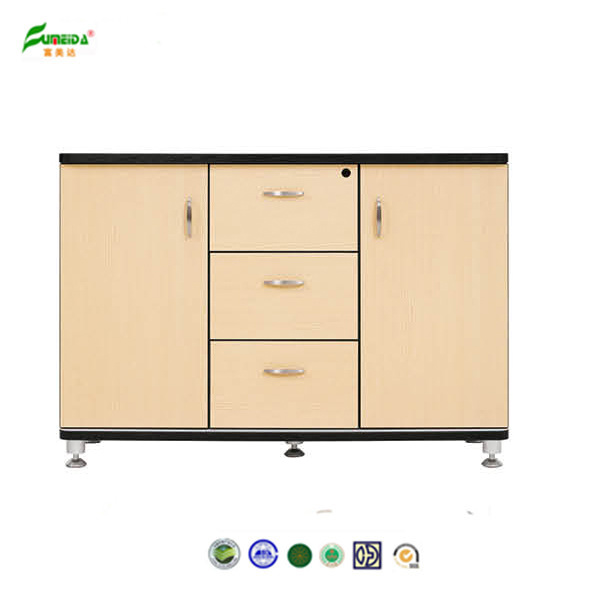 MDF Wood Veneer Wooden Modern Design Office Cabinet