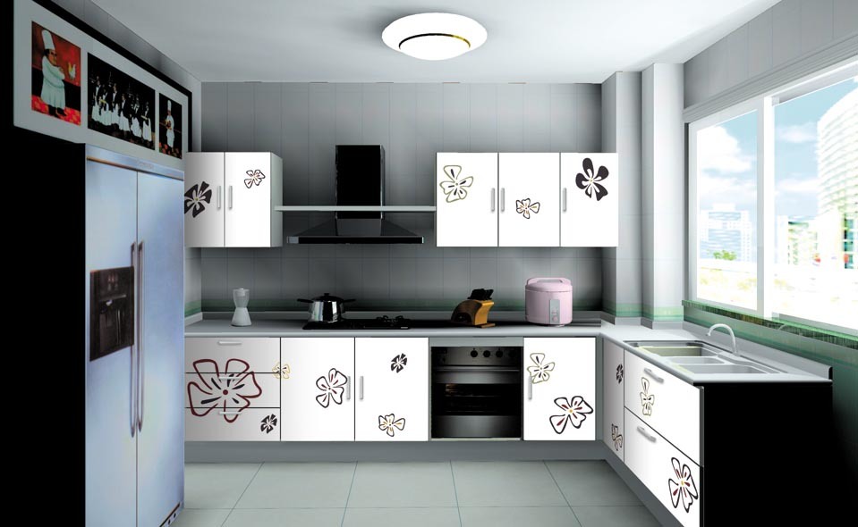 Color Painting Kitchen Cabinet