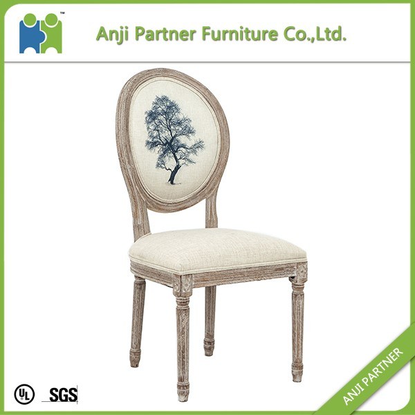 Luxury Modern PU Wood Round Back Dining Chair (Jill)