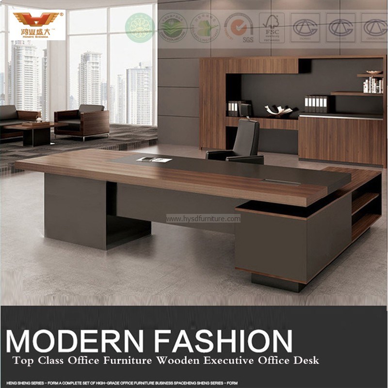 Modern Office Furniture Wooden L Shape Executive Desk (HY-0893)