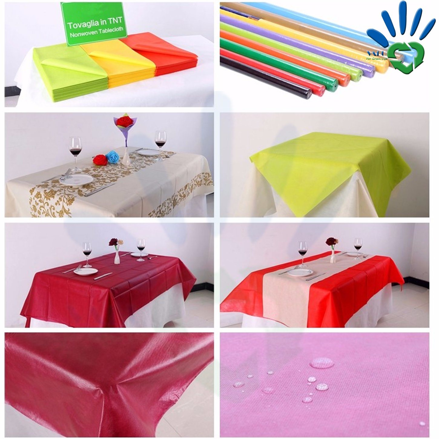 Pre-Cut Table Cloth PP Nonwoven Fabric for Tablecloth Cover