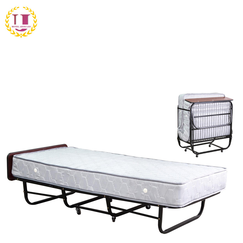 Spring Mattress Metal Folding Bed for Hotel