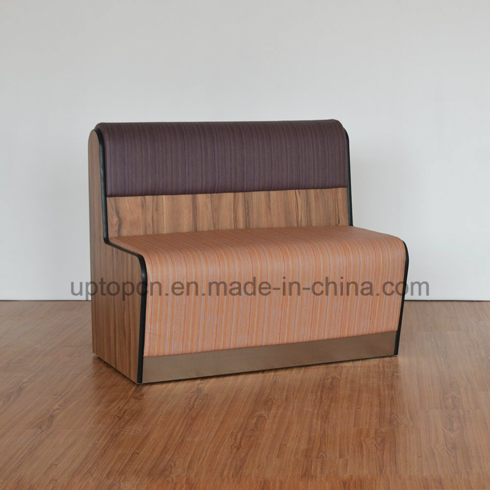 Factory Solid Wooden Restaurant Leather Upholstered Booth Sofa (SP-KS379)