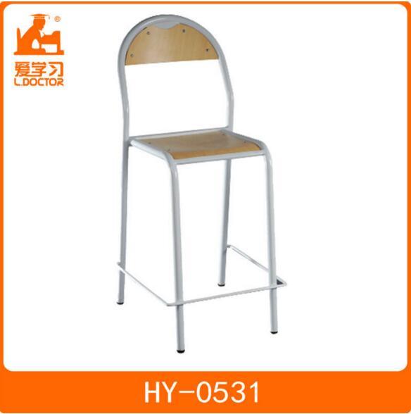 School Lab Chair with Wood Top and Steel Tube