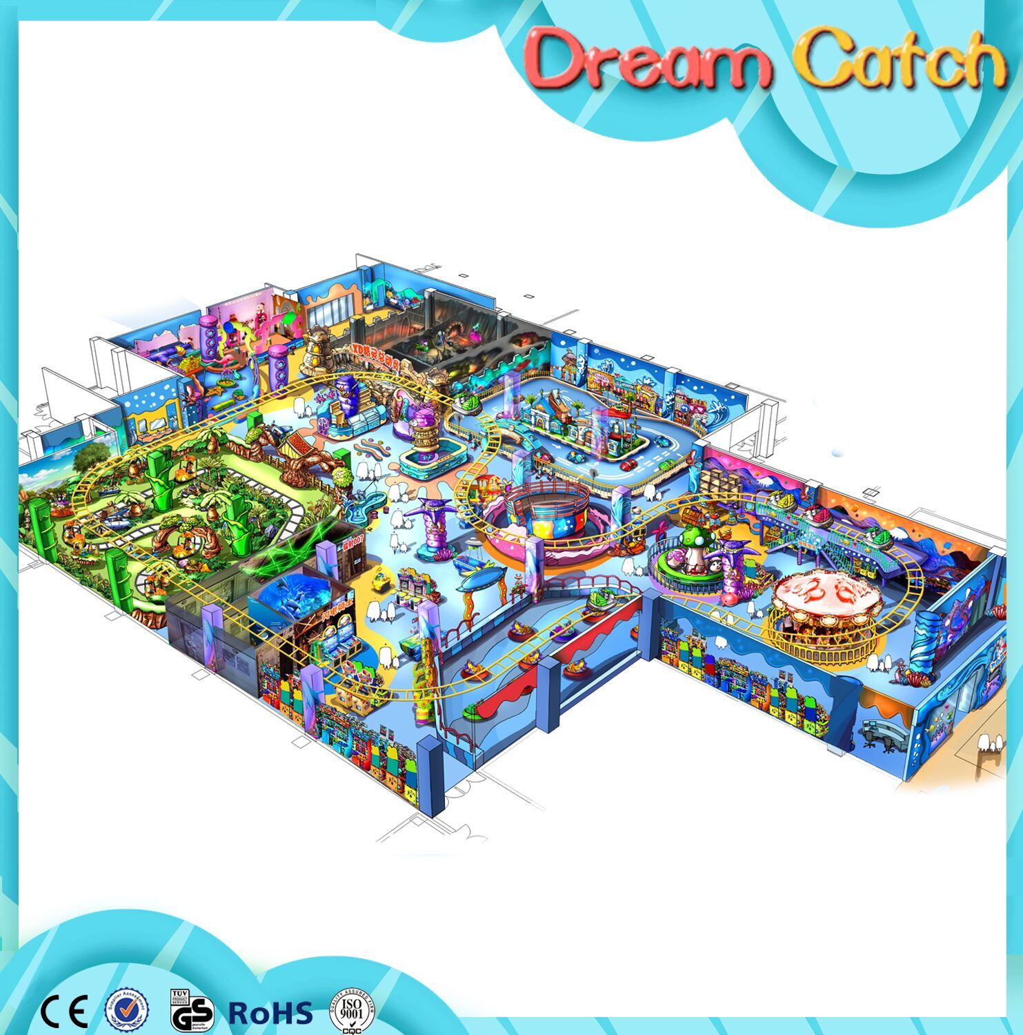 Candy Theme Factory Manufacturer Kids Soft Amusement Playground