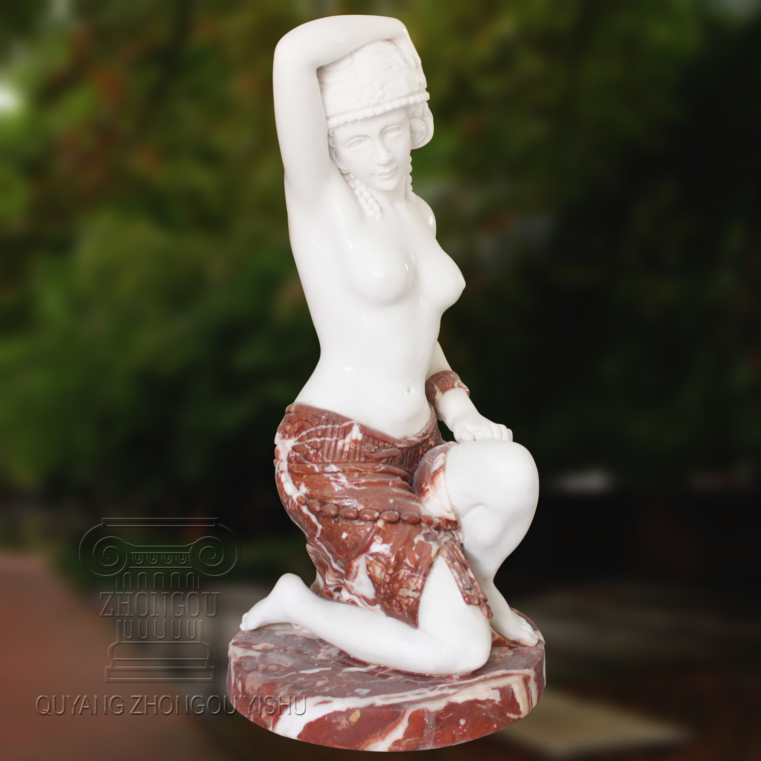 Natural Marble Carving Beautiful Lady Statue for Decoration