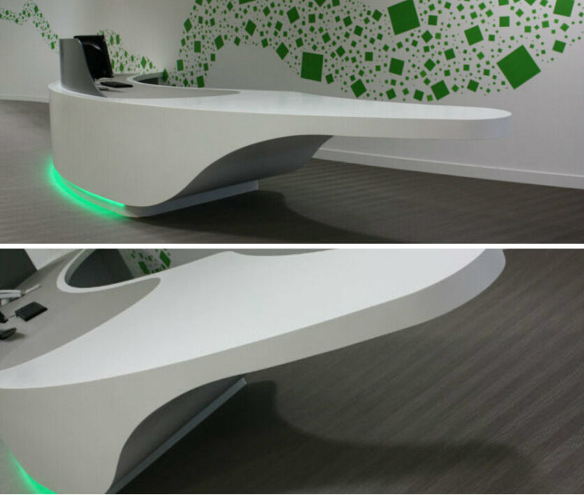 Arc Shape Reception Desk for Office