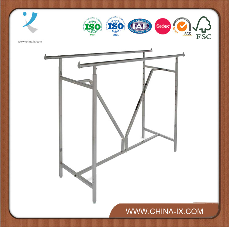 Double Bar H Rack Garment Rack with V Brace