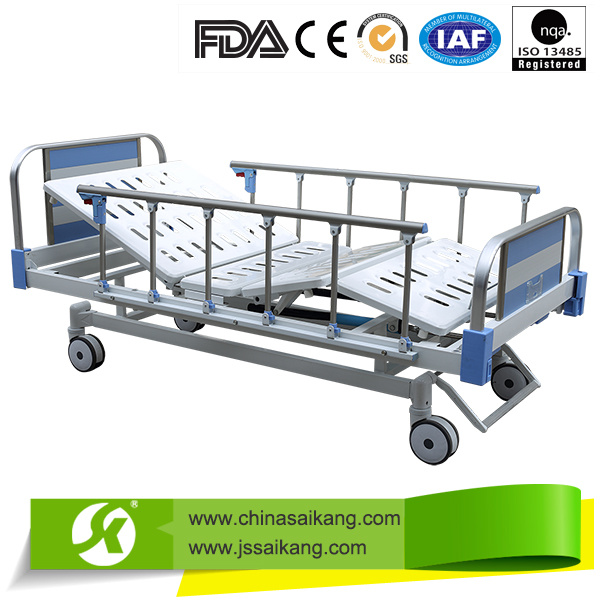 Cheap Manual Crank Medical Hospital Bed With Aluminum Alloy Head Board