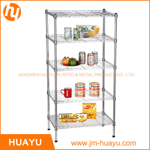 Heavy Duty Five Tier Chrome Finish Display Rack