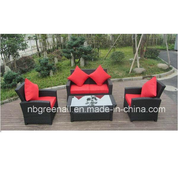 Wicker Furniture Rattan Sofa Set for Garden with Aluminum Frame