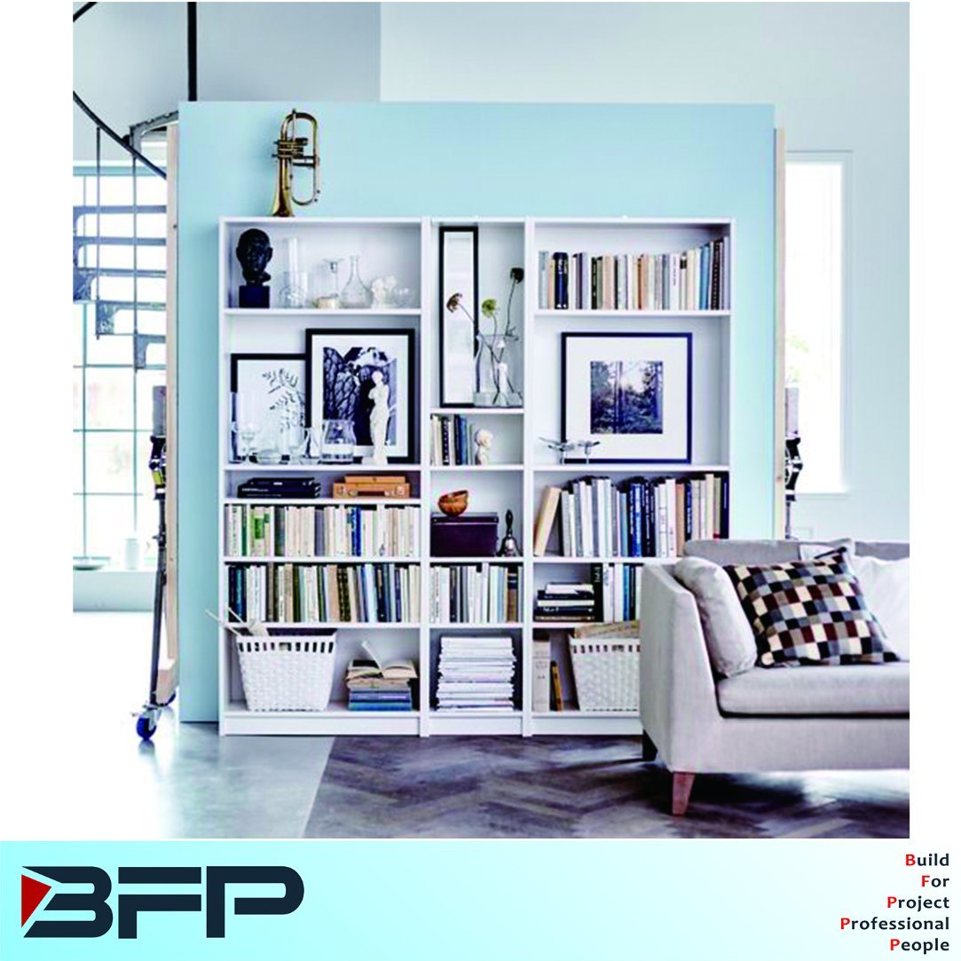 White Bookcase Living Room Furniture