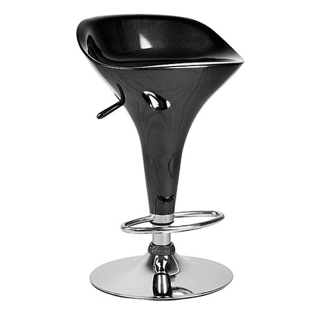 Modern Black Restaurant Furniture Plastic Rotating Bar Chair (FS-T6010)