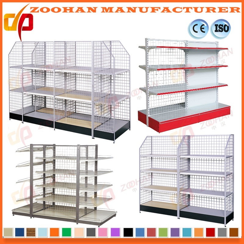 Wire Mesh Cold Steel Supermarket Shelving Store Display Shelf (Zhs143)