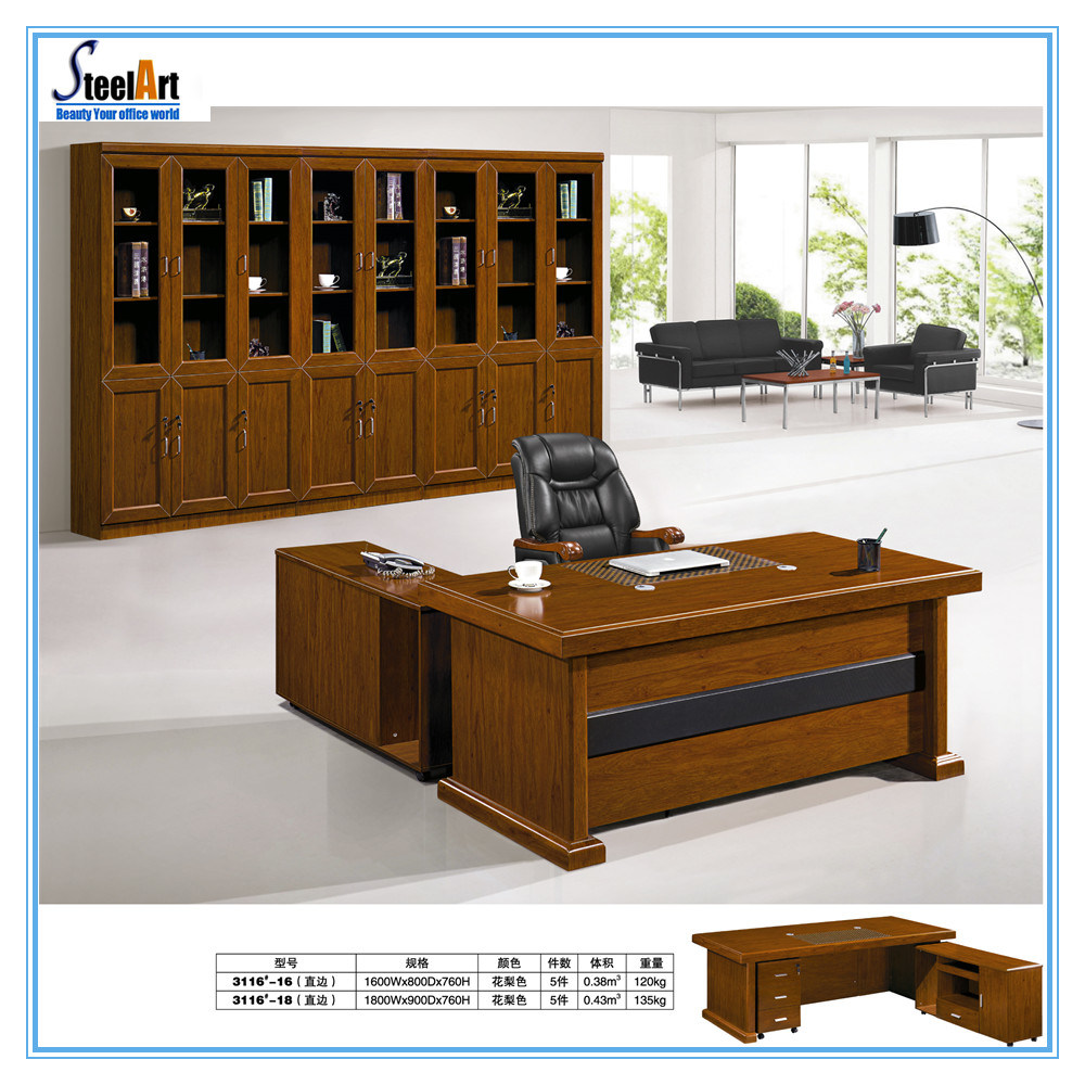 Office Furniture Wooden Luxury Design Office Boss Table (FEC-3116)