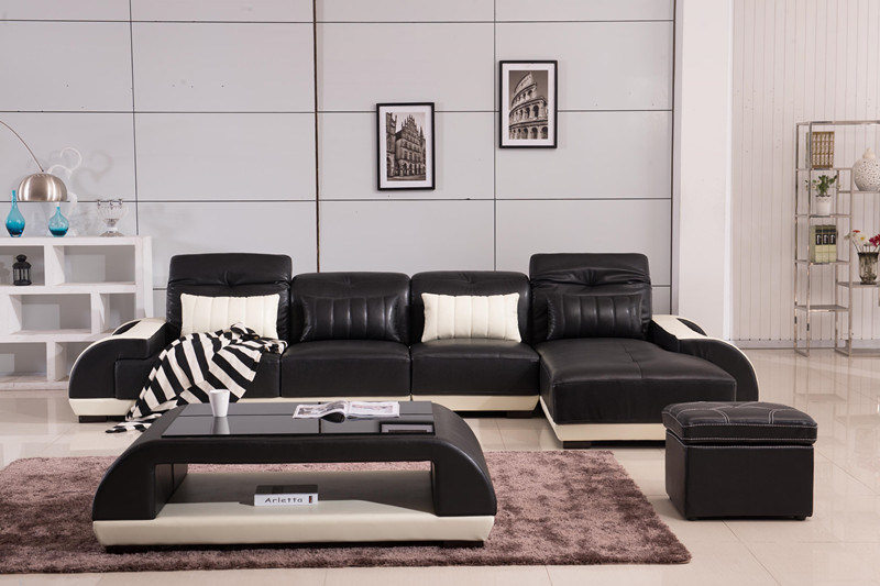 UK Modern Corner Leather Sofa