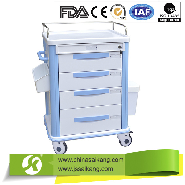 FDA Certification Durable ABS Hospital Nursing Medicine Trolley