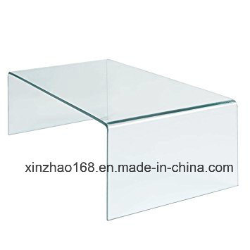 Clear Glass Bent Tea Table