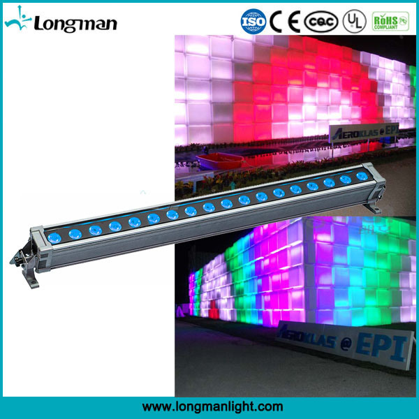 Outdoor DMX 18X10W RGBW LED Wall Washer Bar