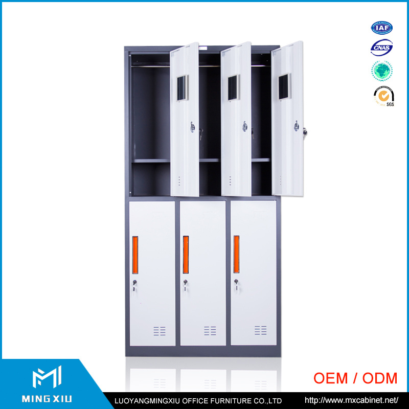 Luoyang Supplier 6 Door Cheap Metal Storage Cabinet / Steel Locker Cabinet