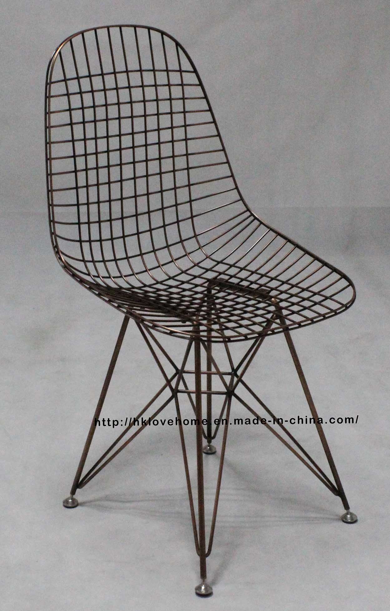 Replica Metal Restaurant Knock Down Wire Eames Side Chair