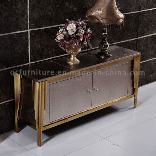 2016 Modern Brushed Rose Golden Stainless Steel Frame Console Table