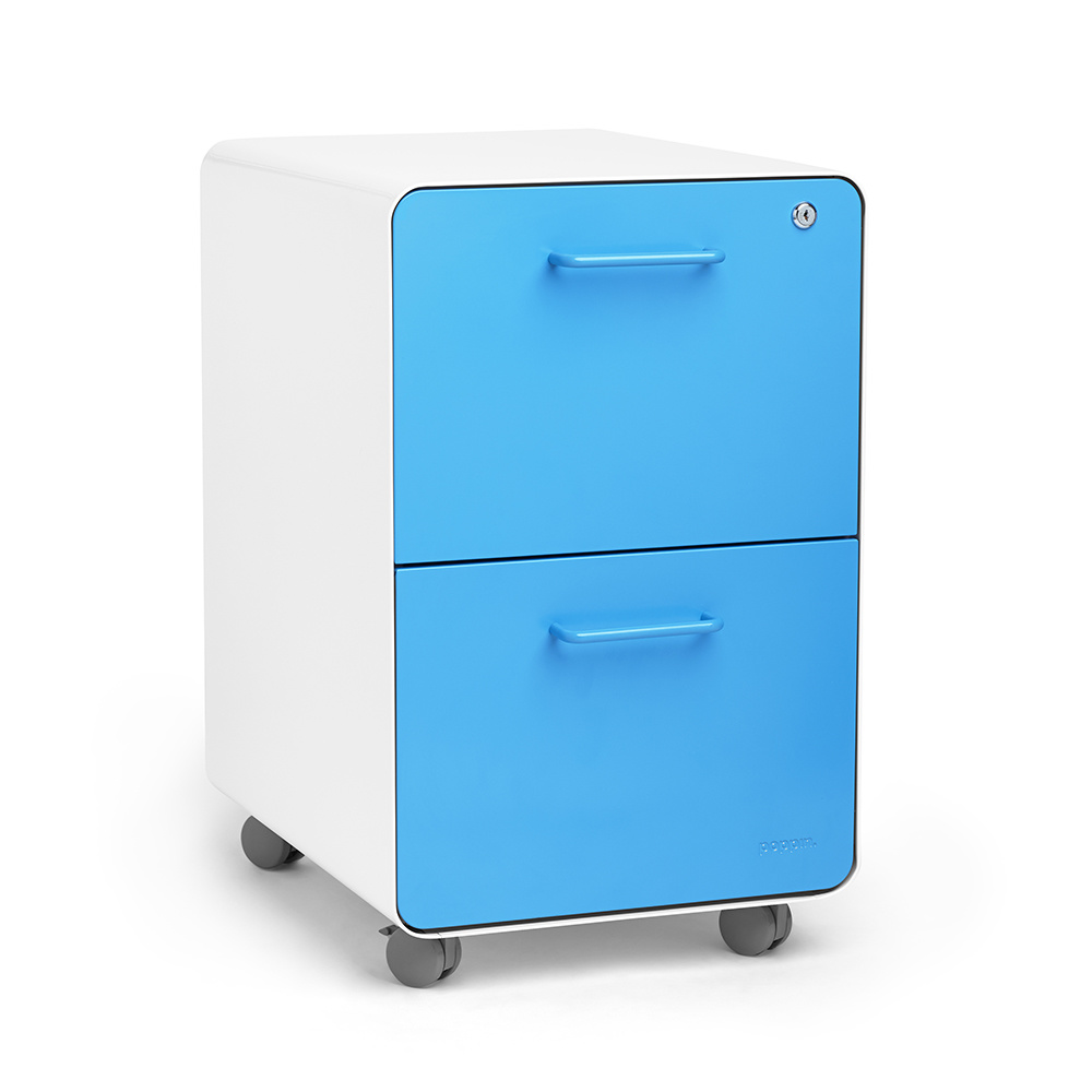 Cheap Office 2 Drawer Metal Filing Cabinet on Wheels