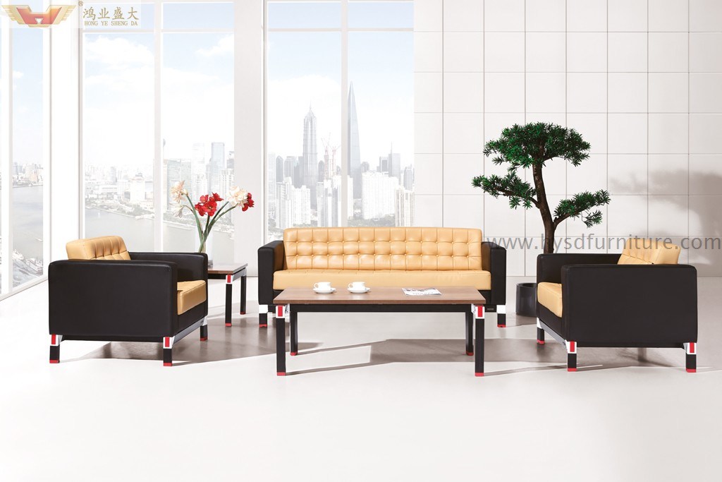 Home Office Furniture Leather Office Sofa Hotel Lobby Sofa (HY-S1018)