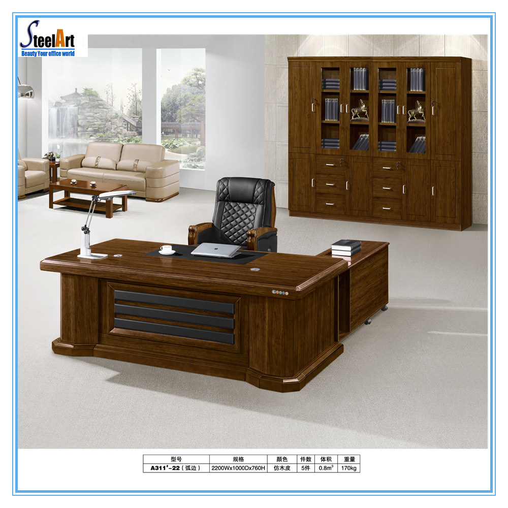 Modern Office Furniture Wooden L-Shape Office Table (FEC-A311)