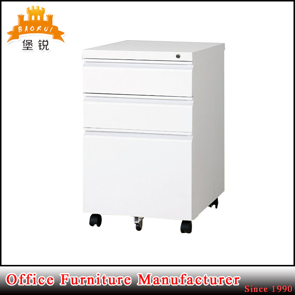 3 Drawer Iron Mobile Filing Cabinet