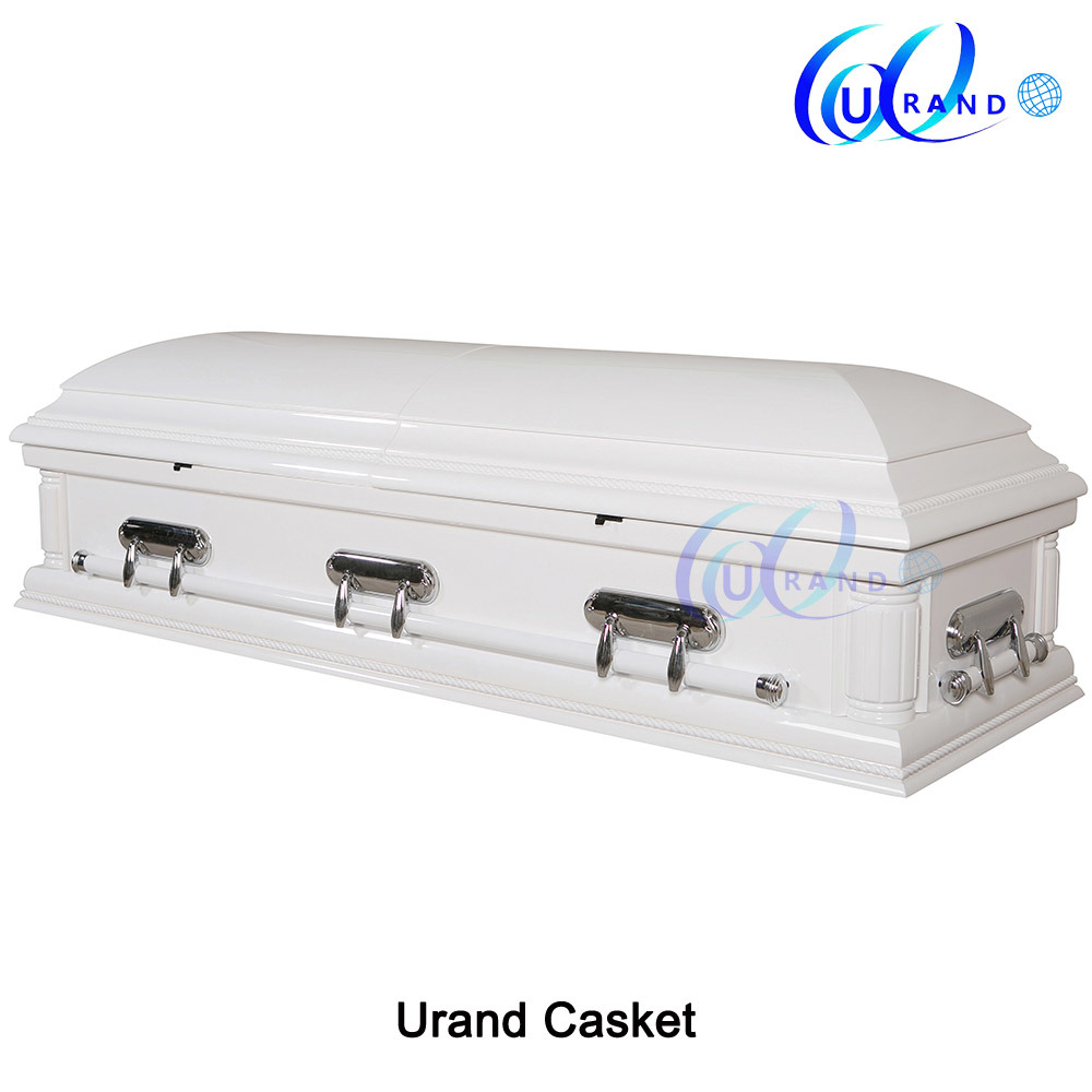 White Funeral Home Chinese Supplier Veneer Casket and Coffin