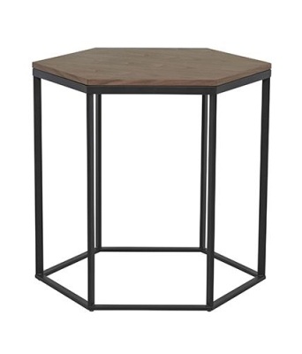 Soho Hexagon Wood Side Table for Home