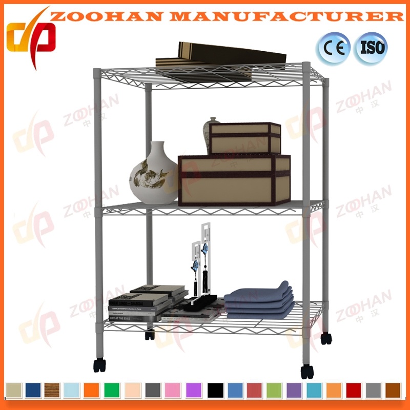 Adjustable Wire Metal Storage Garage Shelving Rack Corner Shelves (Zhw81)