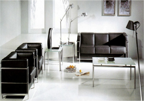 Elegant Office or Lobby or Lounge Area Leather Sofa (PS-003)