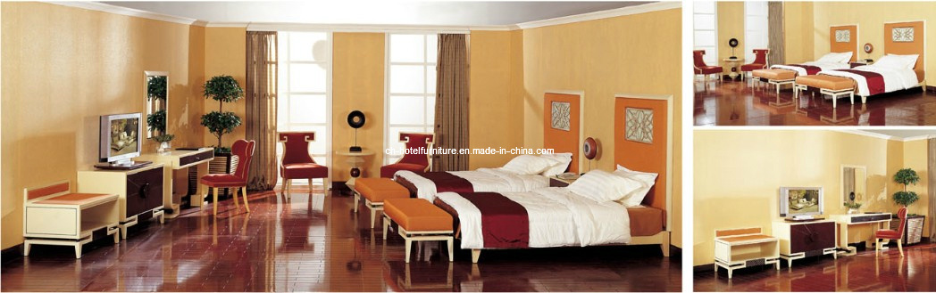 Hotel White Colour Modern Double Room Suite Hospitality Guest Room Furniture (GLB-002)