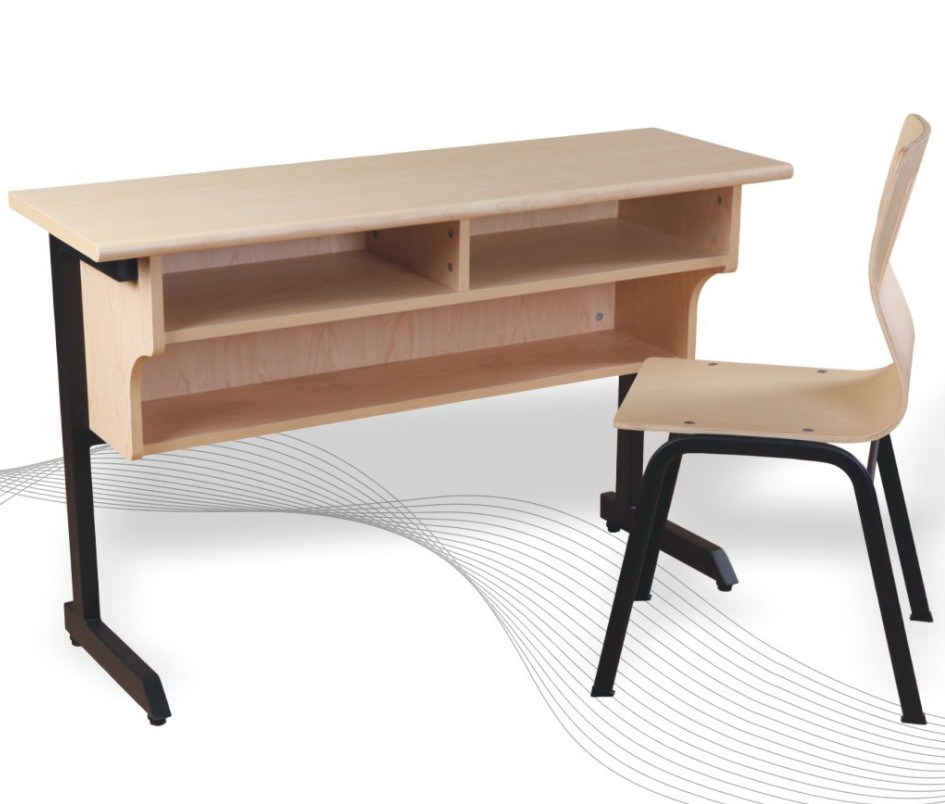 Cheap School Classroom Steel Wood Student Desk and Chair