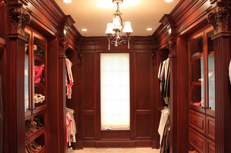 European Luxrious Wood Closet Cabinet with Drawers