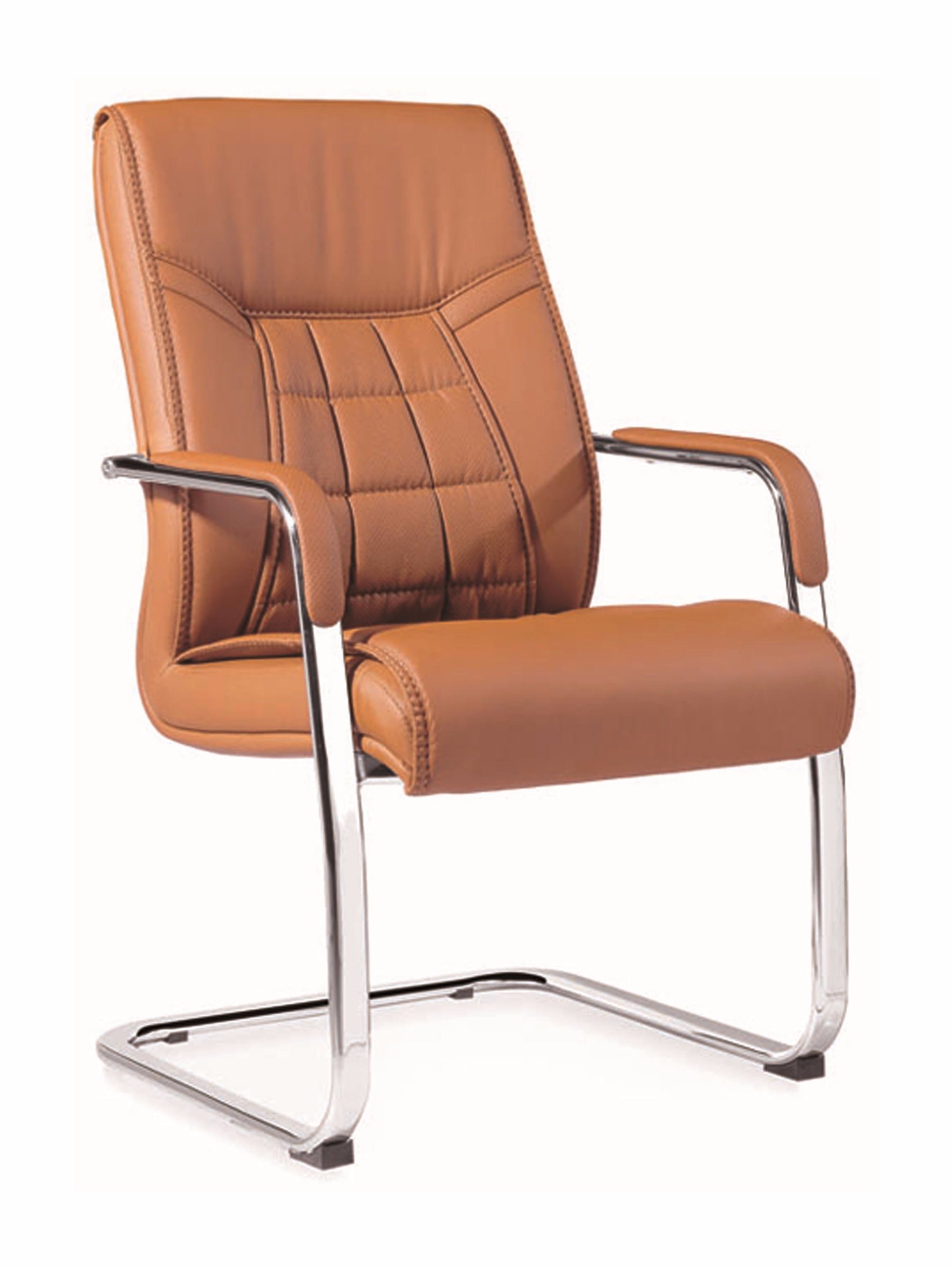 Modern Metal Frame PU Leather Muriform Visitor Staff Chair