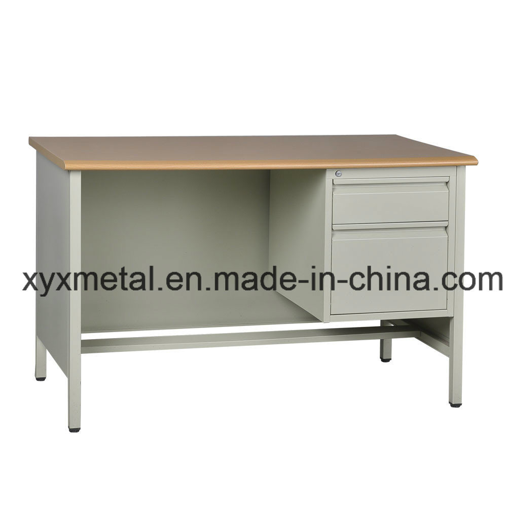 Industrial Steel Furniture Prices Wooden Top Metal Body Cheap Modern Office Desk