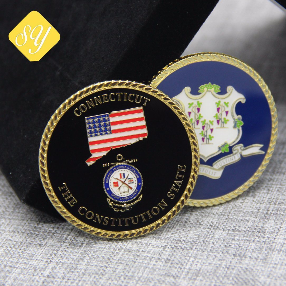 Good Quality Customized Nypd Printed Printing Ripple Awards Coin Antique