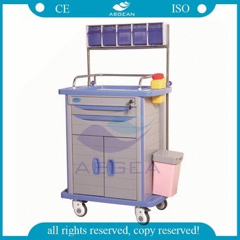 At001A3 Hot Sale Medical Equipment Emergency Hospital Trolley Cart