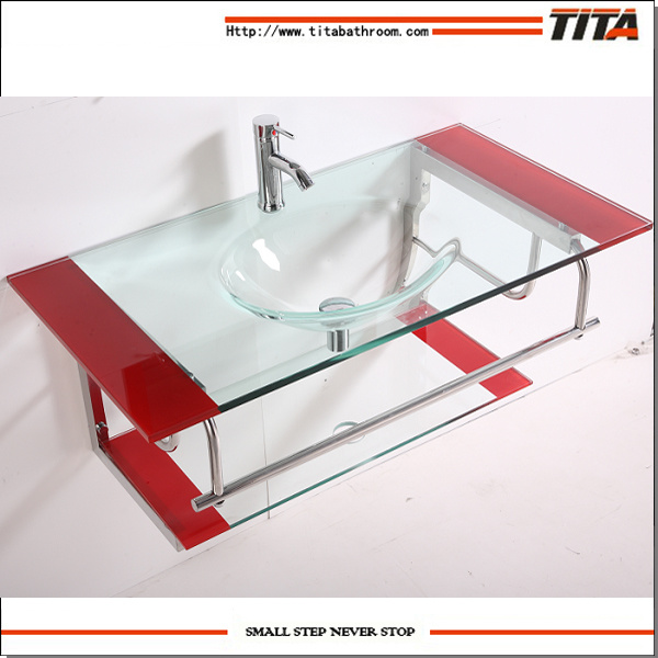 Bathroom Sinks Hand Wash Basin/Glass Sinks Bathroom/Glass Curio Cabinet T-1