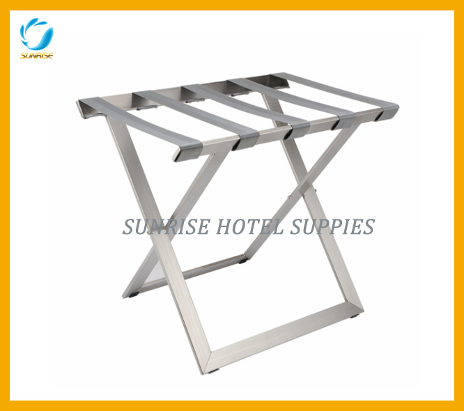 5 Star Hotel Stainless Steel Luggage Rack with Chrome Finish