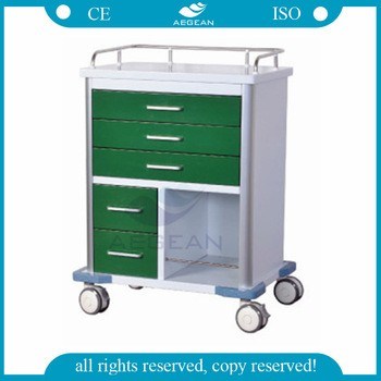 AG-GS006 Medical Instrument Hospital Emergency Medicine Trolley Cart