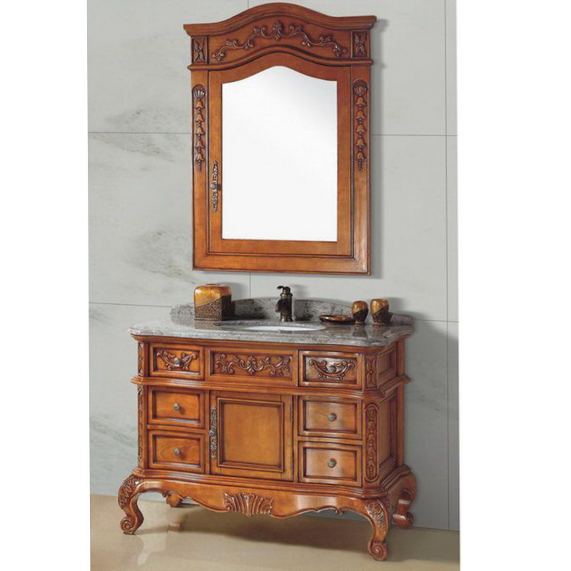 Luxury Eurpean Style Solid Wood Bathroom Cabinet Nj-625)